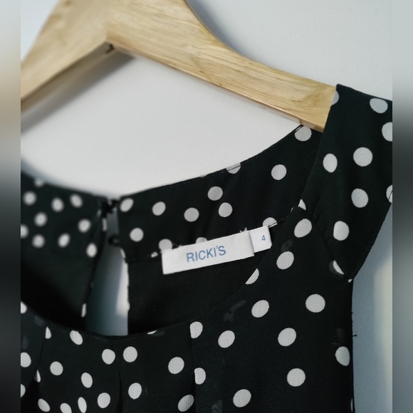 Ricki's Black and White Polkadot Dress Size 4 - Picture 2 of 5